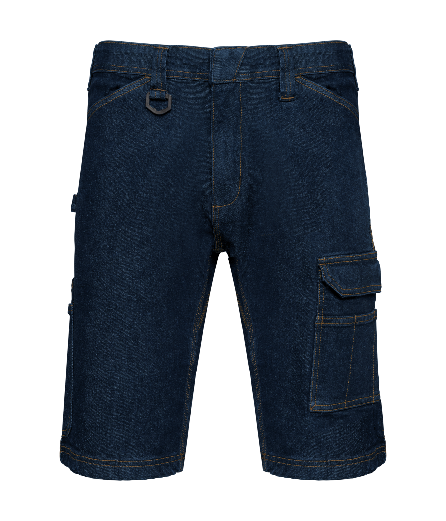 Bermuda denim multipoches homme