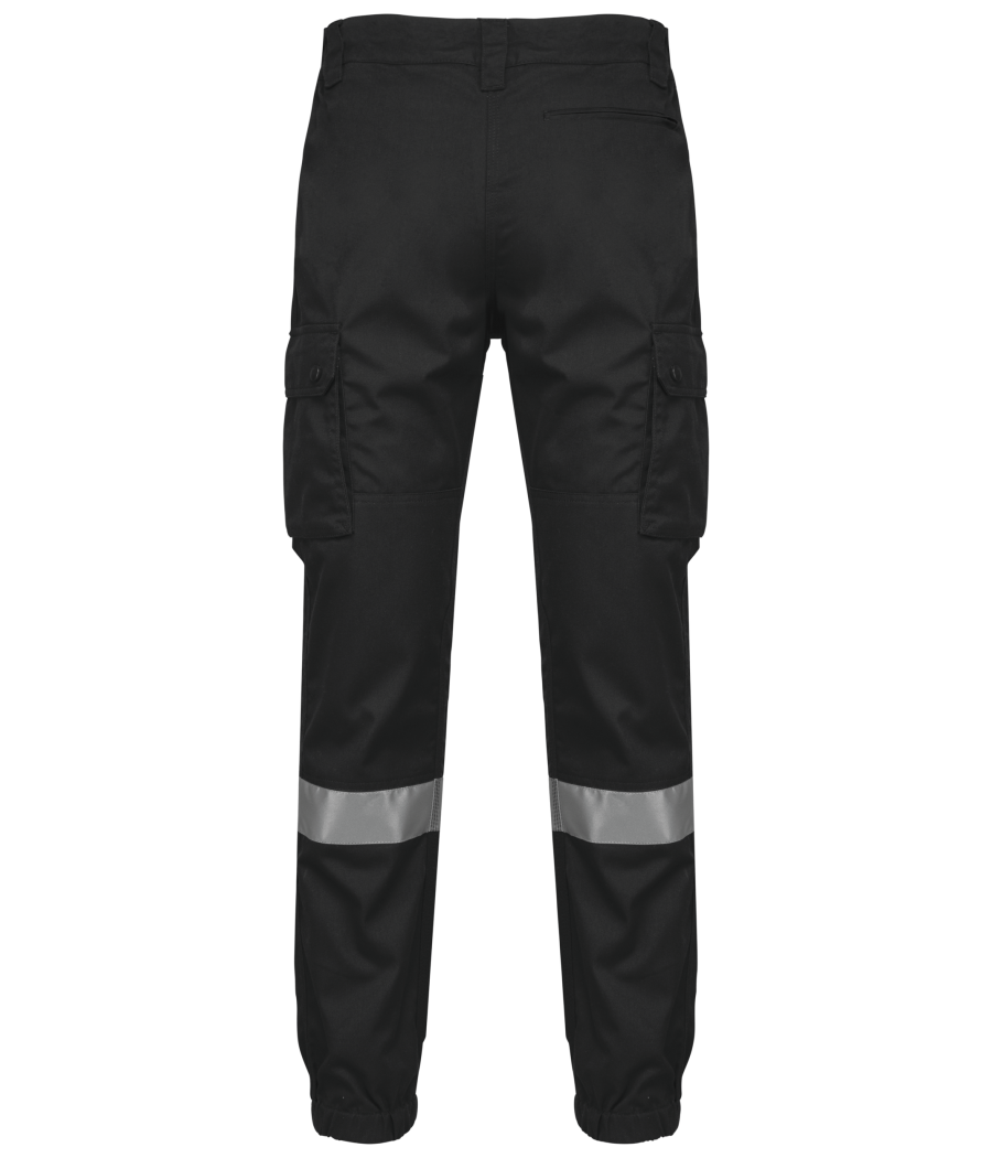 Pantalon cargo unisexe avec bas élastiqué et bande réfléchissante