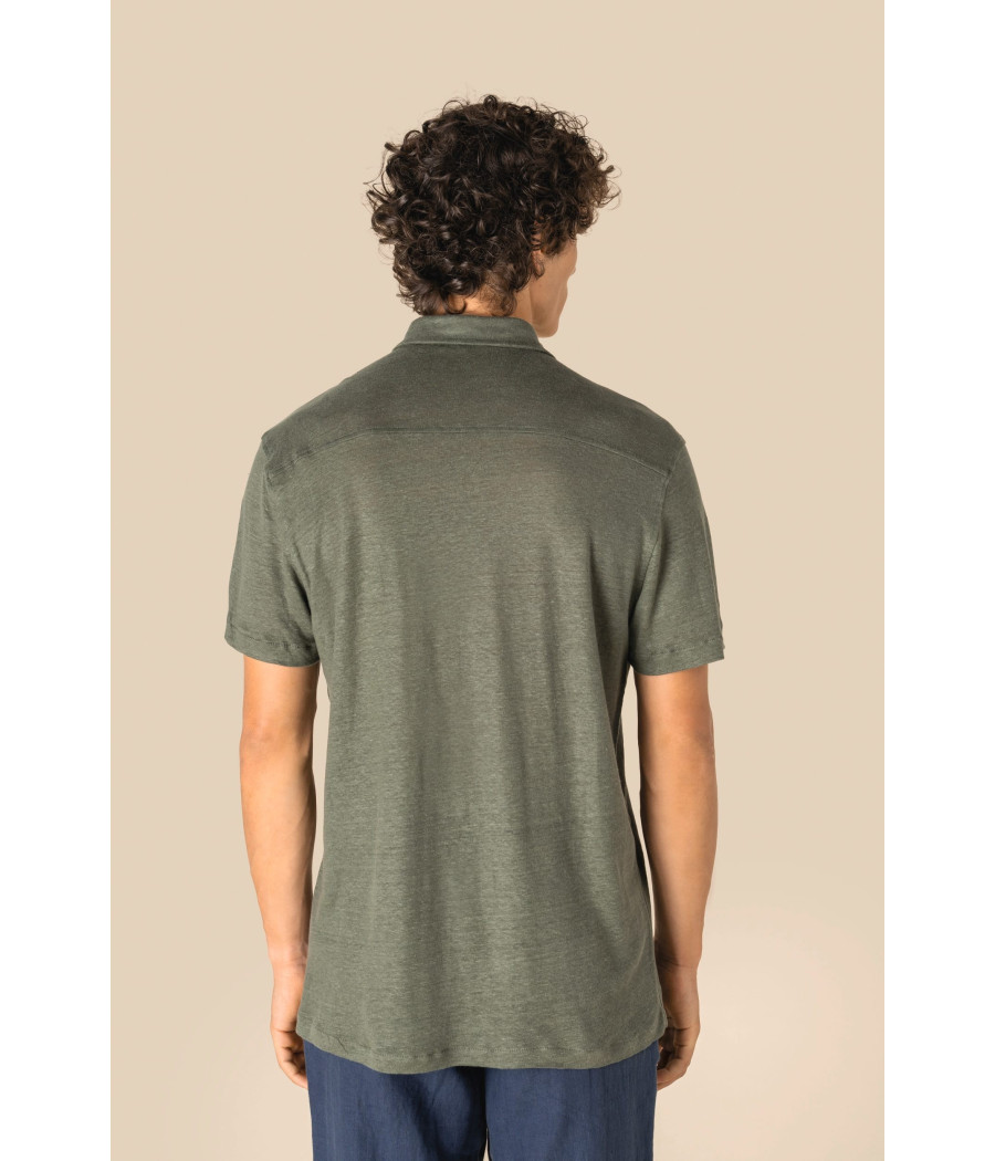 Chemise à manches courtes en lin homme