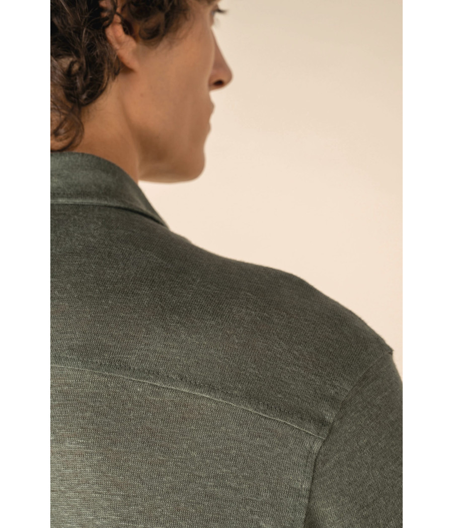 Chemise à manches courtes en lin homme