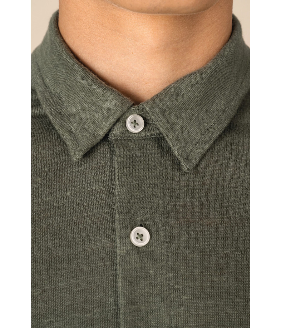 Chemise à manches courtes en lin homme