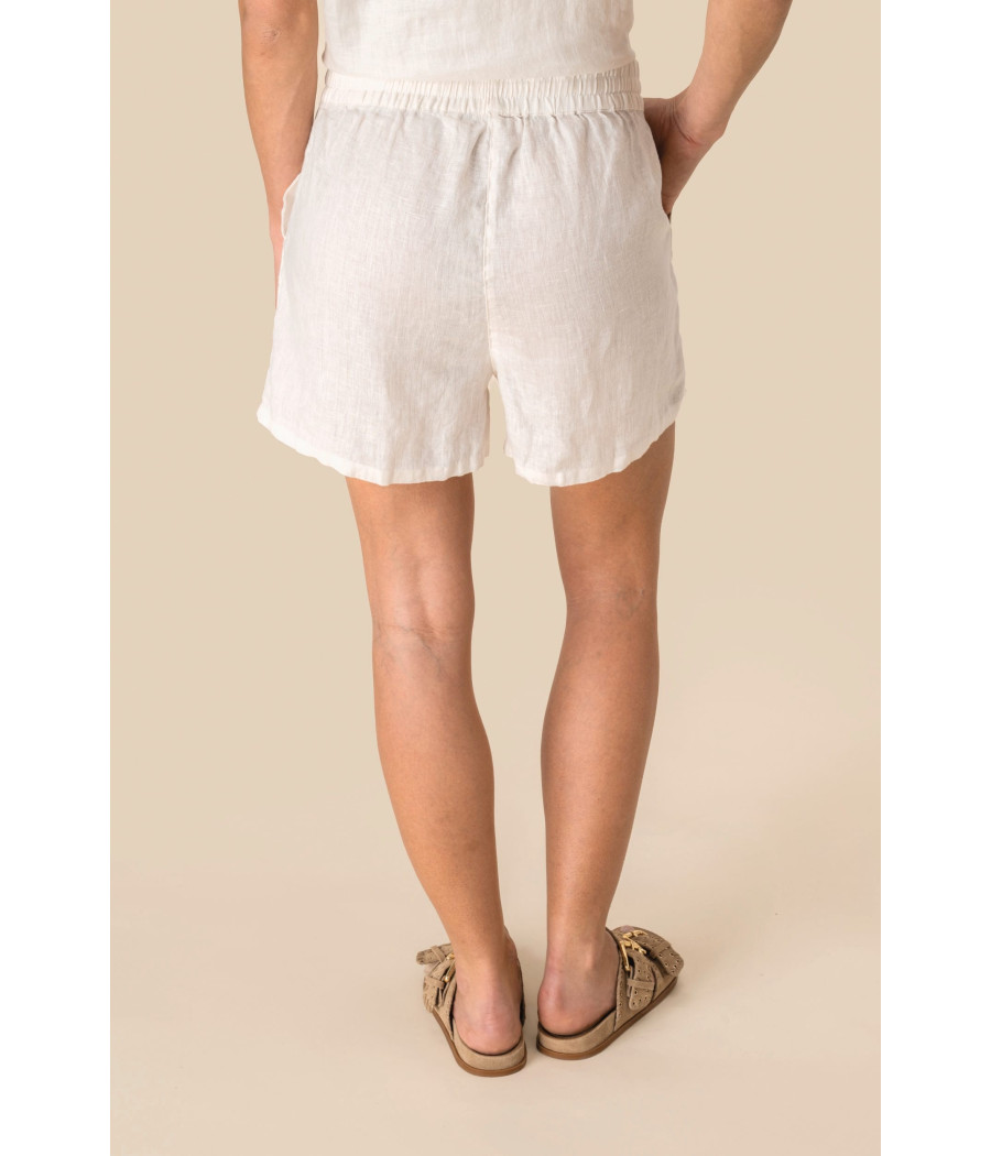 Short en lin femme