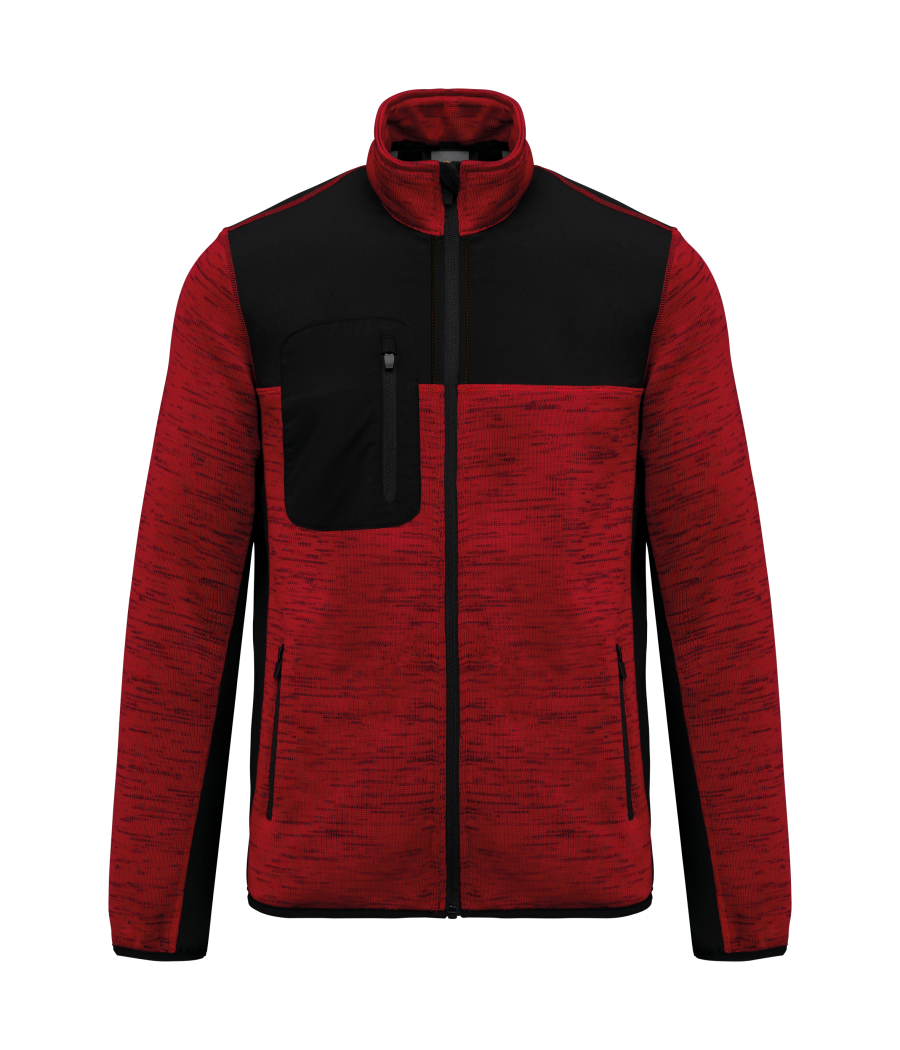 Veste recyclée en polytricot homme