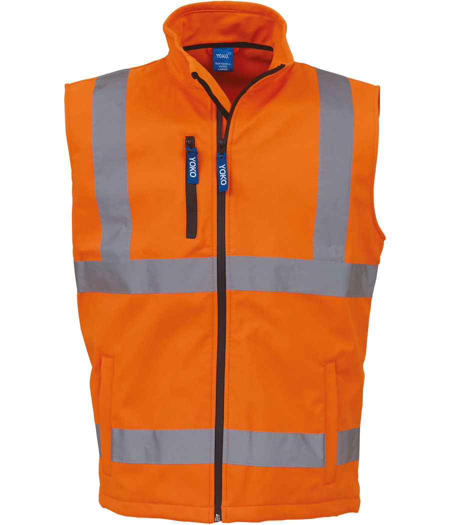 Bodywarmer softshell haute visibilité