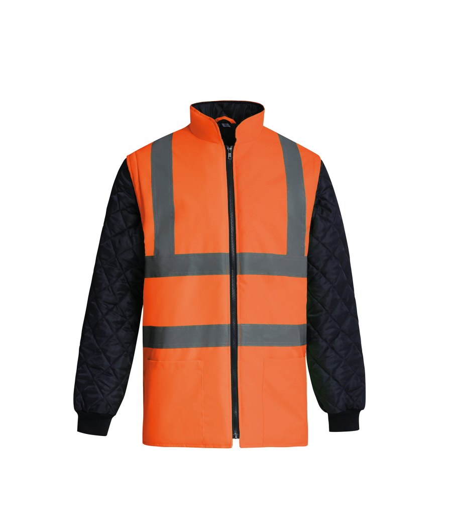 Veste matelassée haute visibilité avec manches détachables