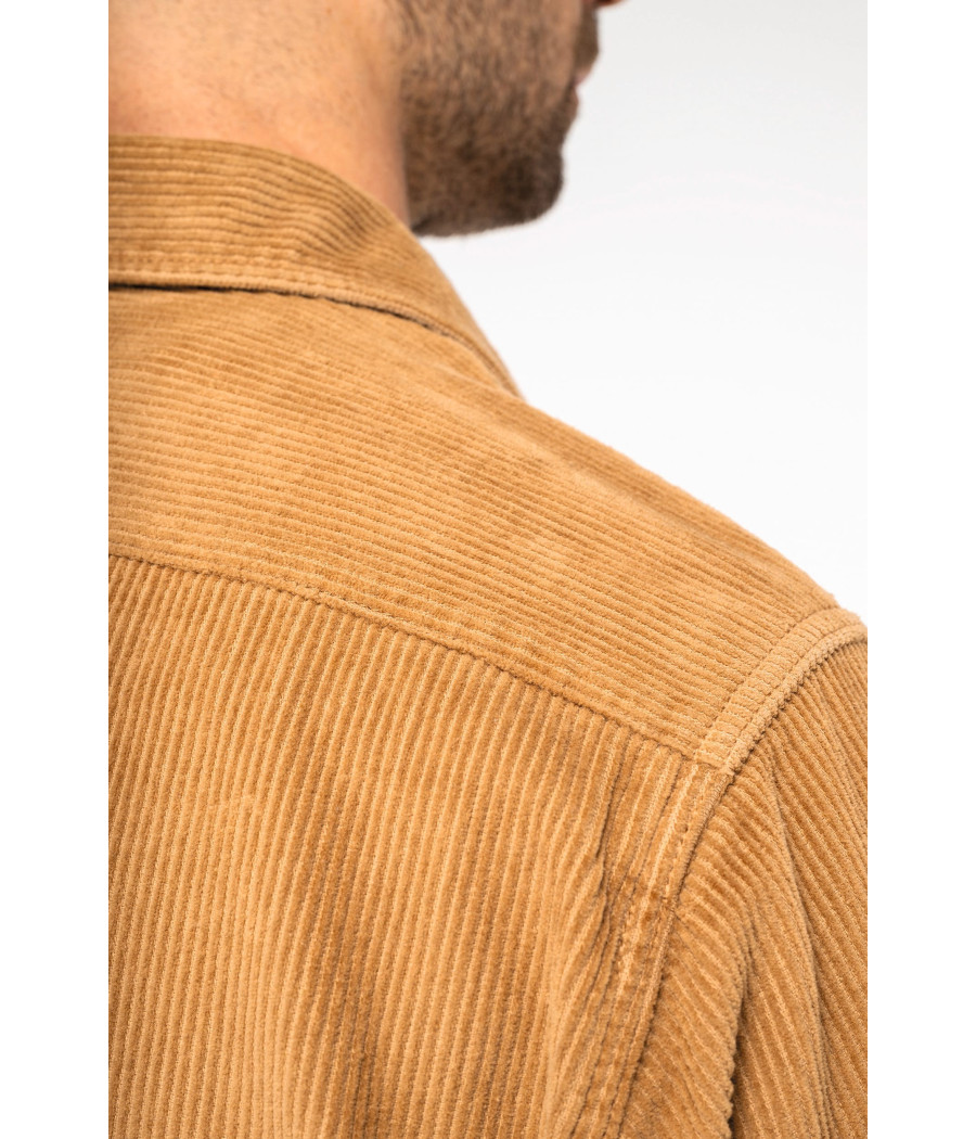 Surchemise écoresponsable délavée en velours côtelé homme