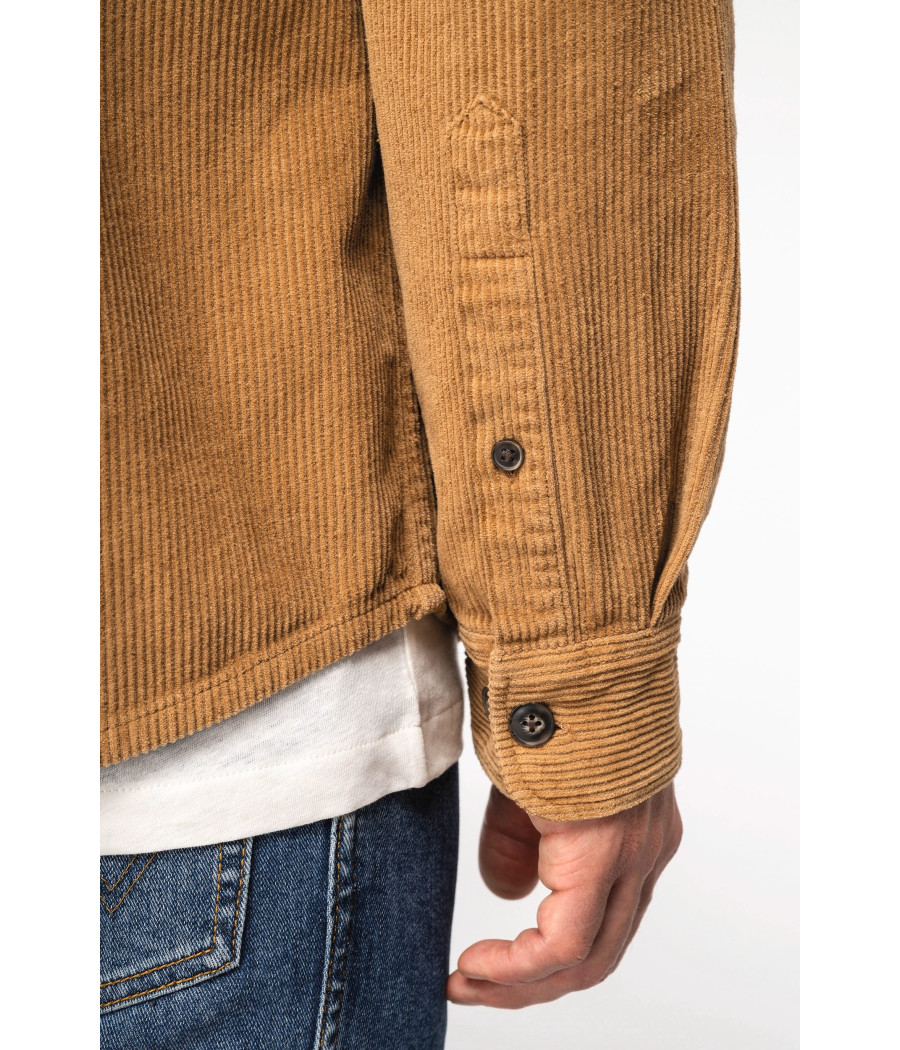 Surchemise écoresponsable délavée en velours côtelé homme