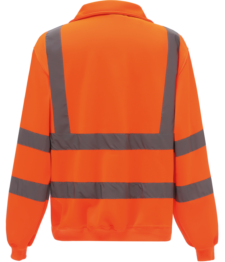 Sweat-shirt 1/4 zip haute visibilité