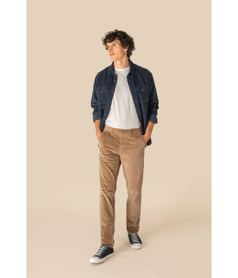 Pantalon écoresponsable en velours côtelé homme