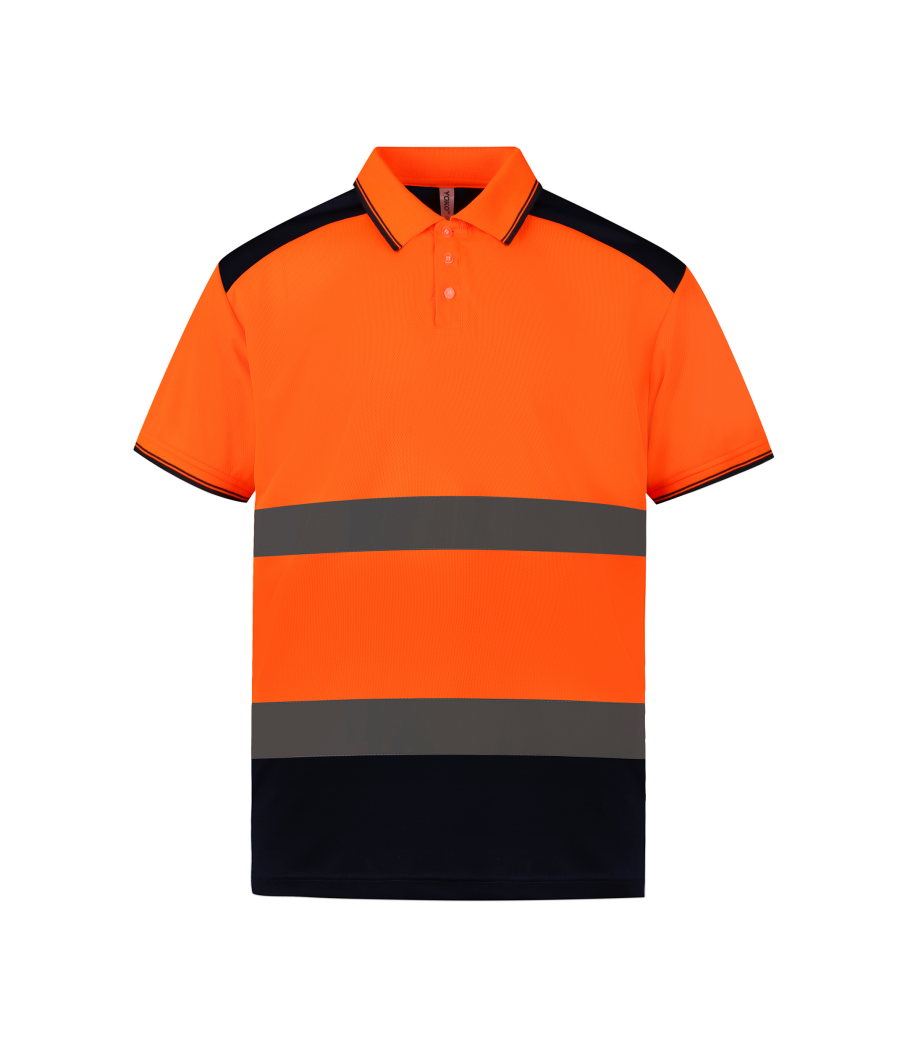 Polo bicolore haute visibilité