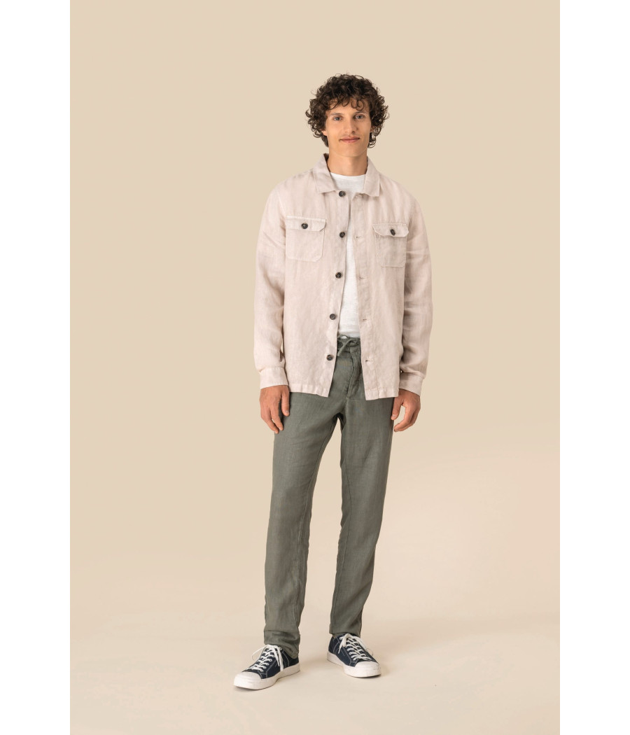 Surchemise délavée en lin homme