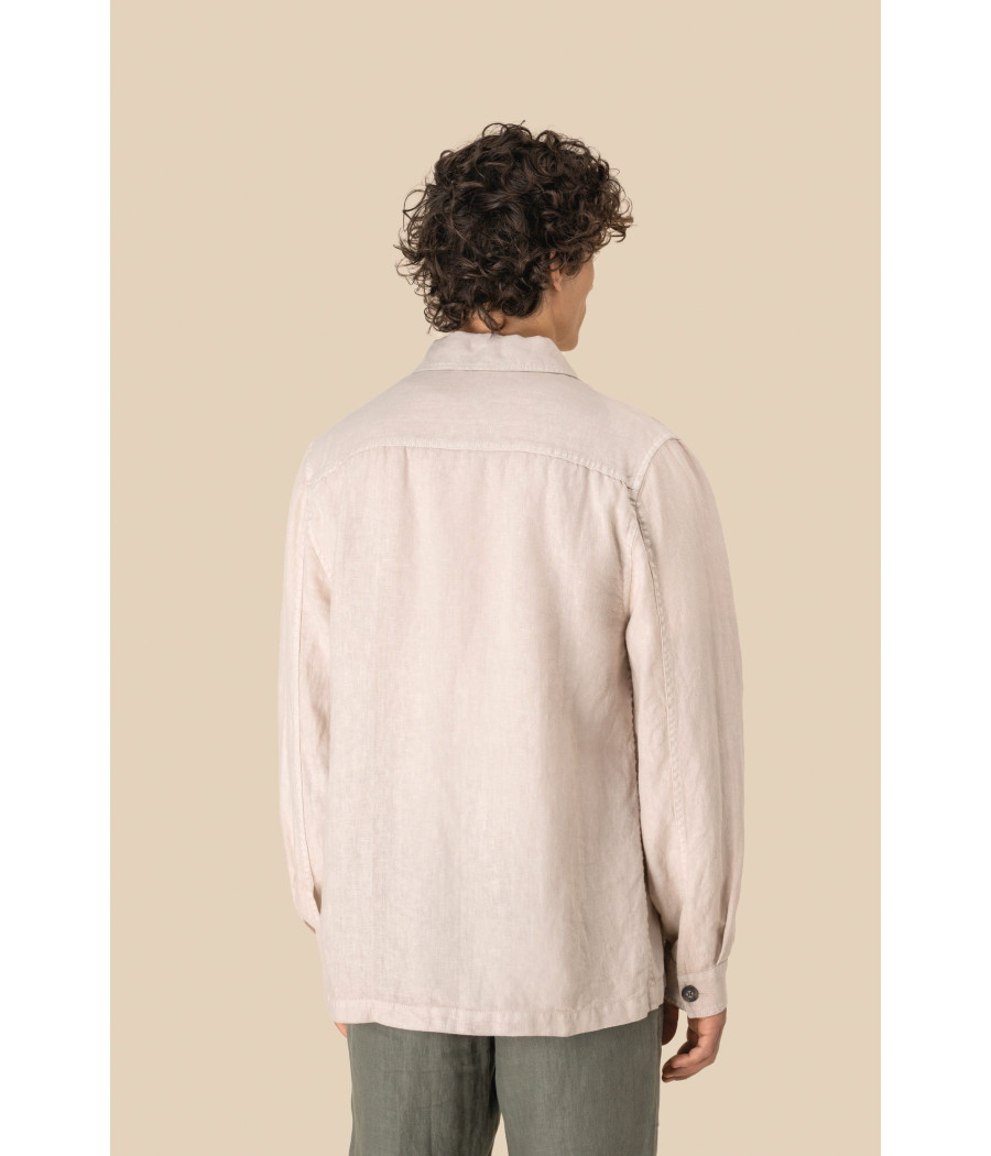 Surchemise délavée en lin homme