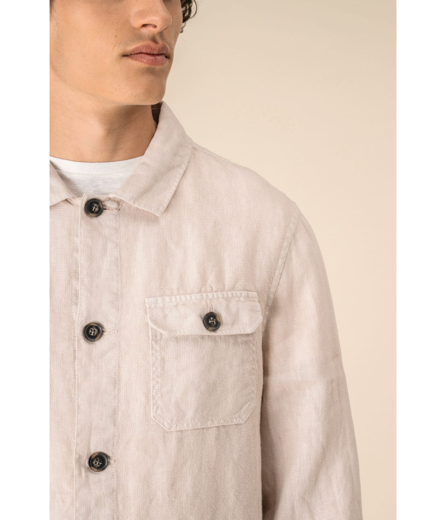 Surchemise délavée en lin homme