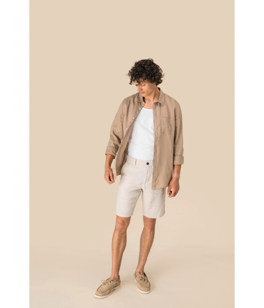 Bermuda en lin homme