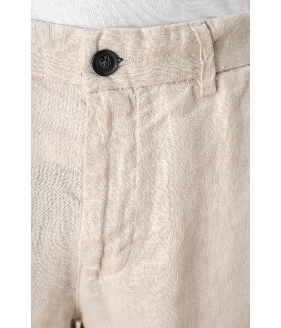 Bermuda en lin homme