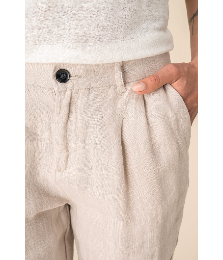 Pantalon en lin femme