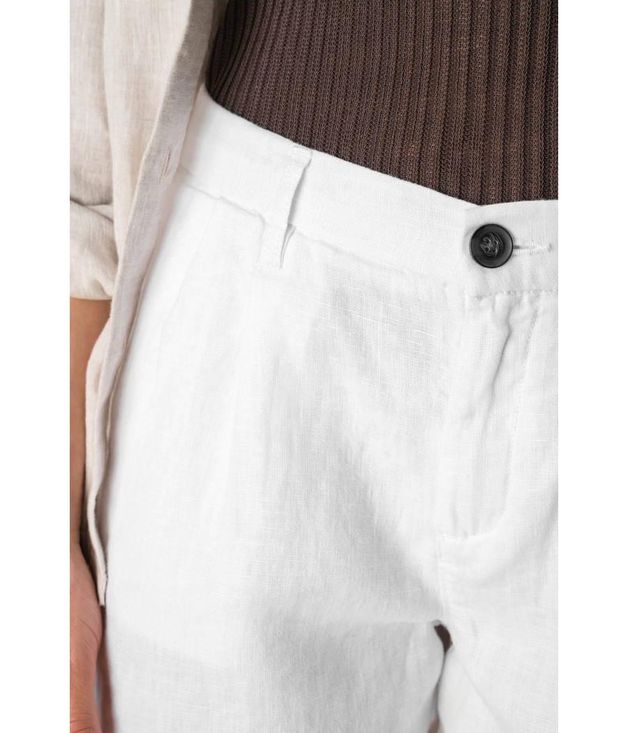 Short en lin femme