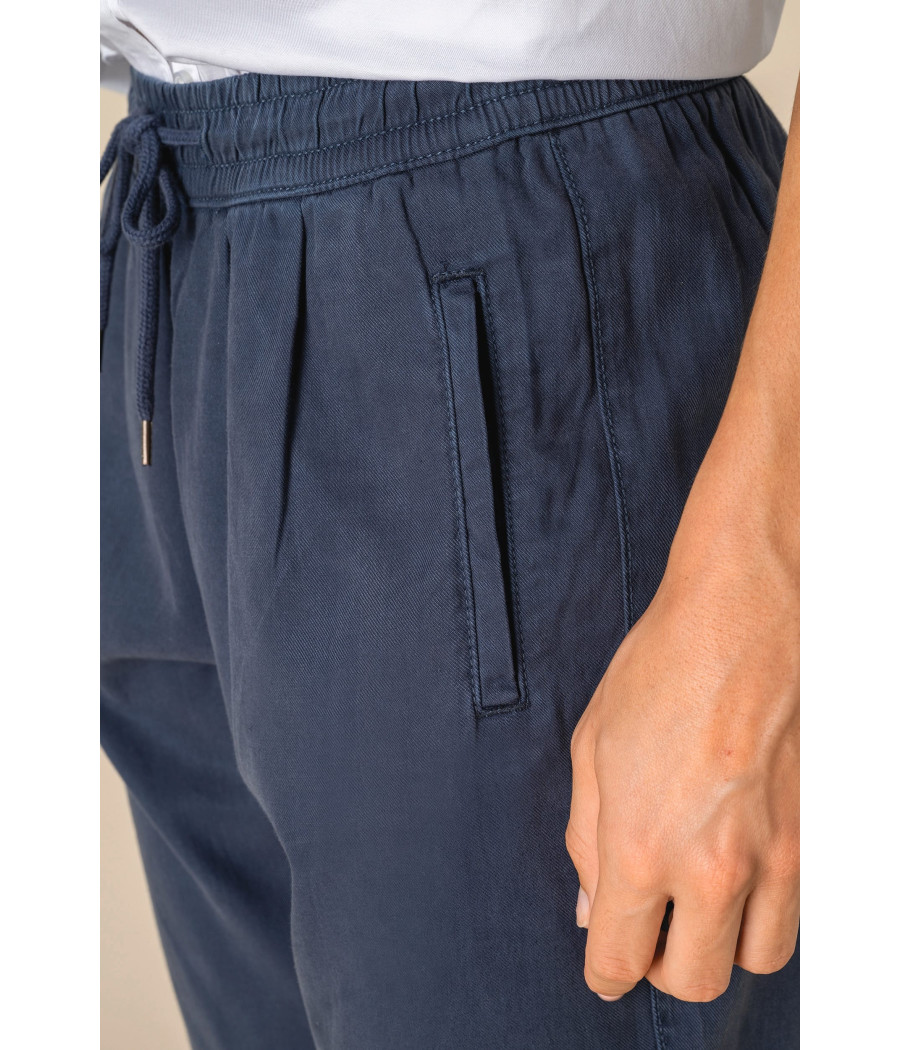 Pantalon écoresponsable délavé en lyocell femme