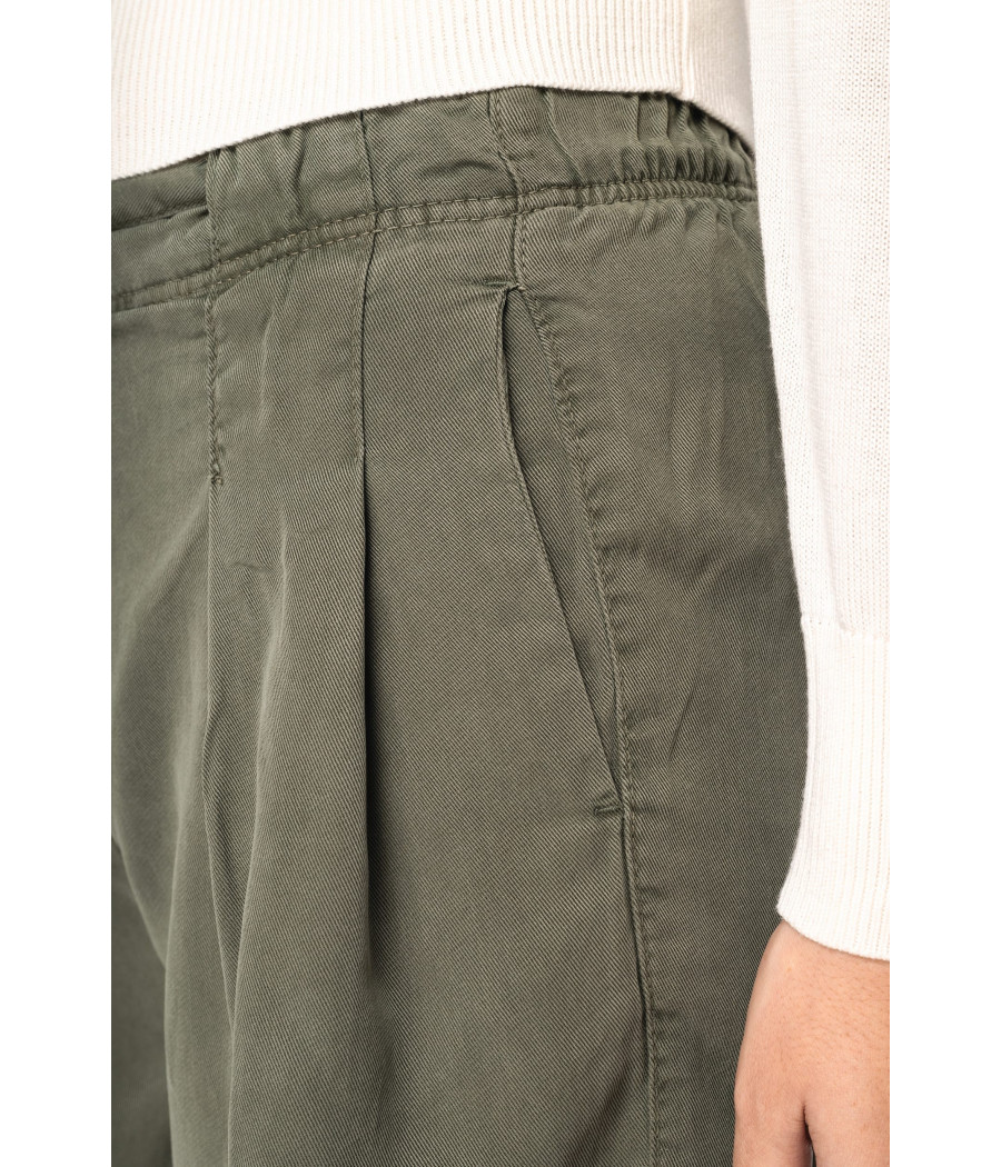 Short écoresponsable délavé en lyocell femme