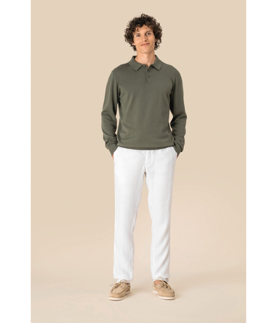 Pantalon délavé en lin homme
