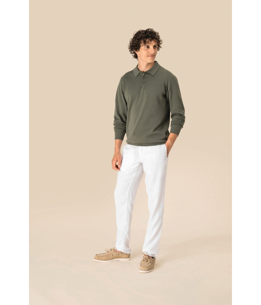 Pantalon délavé en lin homme