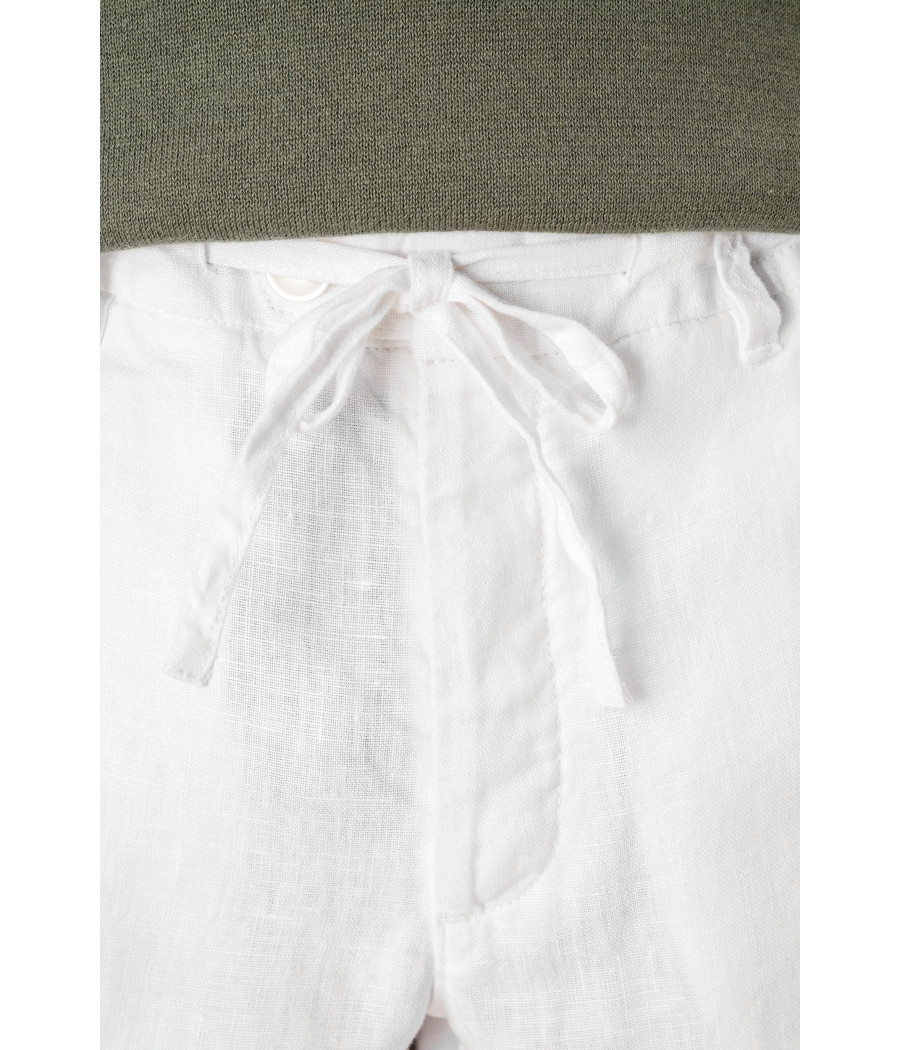 Pantalon délavé en lin homme