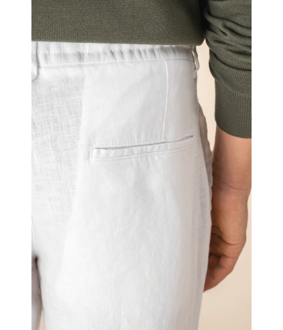 Pantalon délavé en lin homme