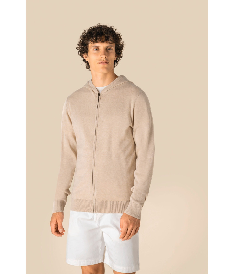 Pull écoresponsable à capuche en lyocell homme