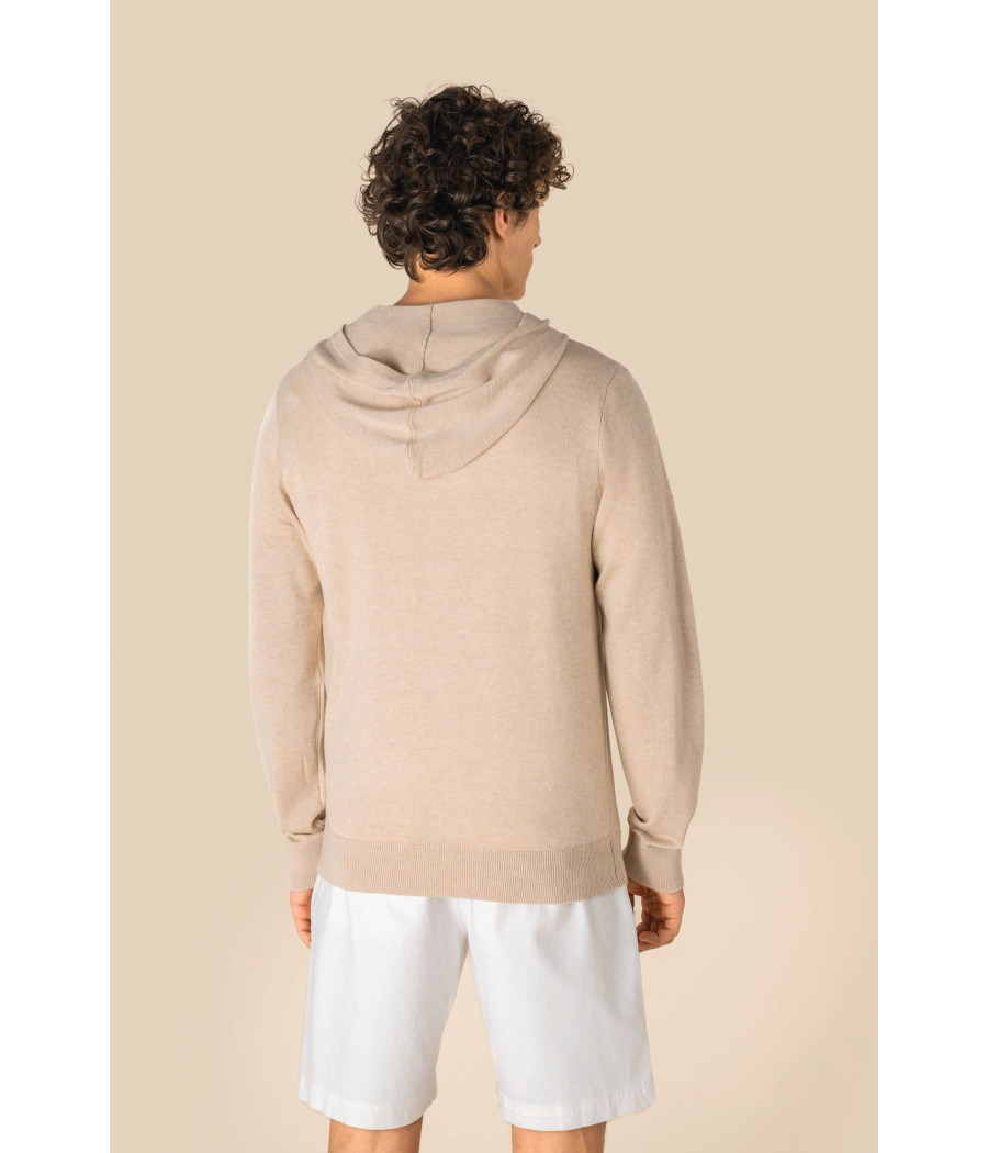 Pull écoresponsable à capuche en lyocell homme