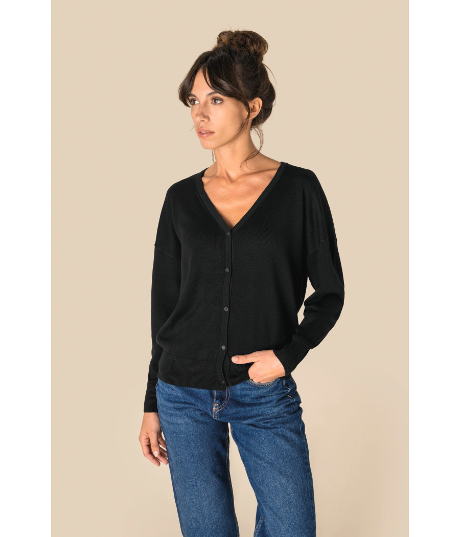 Cardigan écoresponsable en lyocell femme