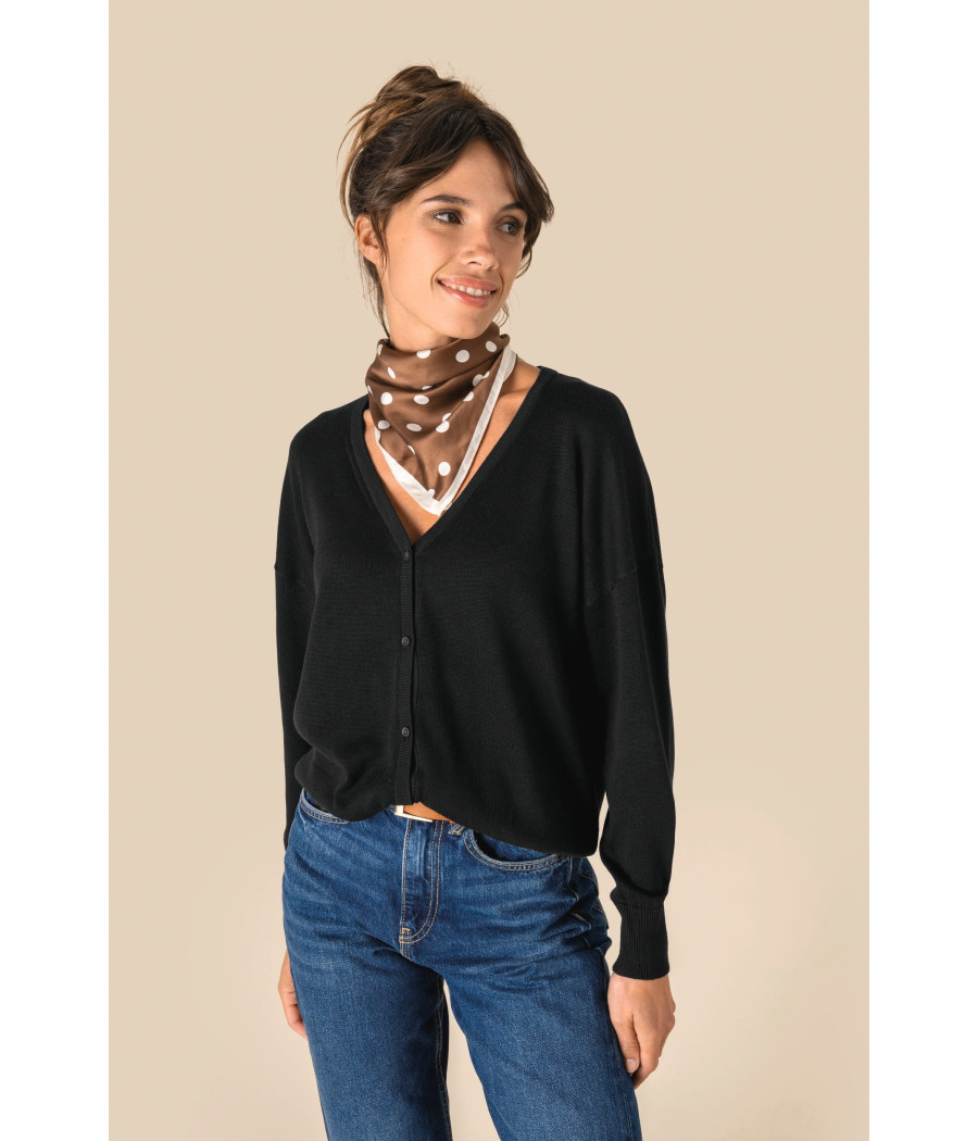 Cardigan écoresponsable en lyocell femme