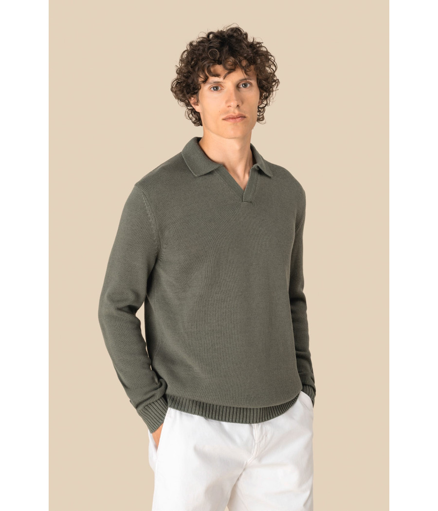 Pull homme à col polo