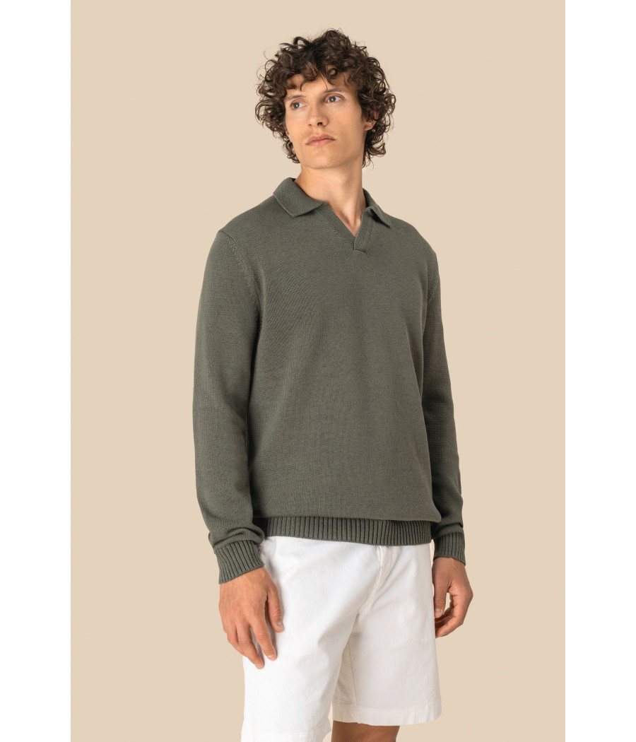 Pull homme à col polo