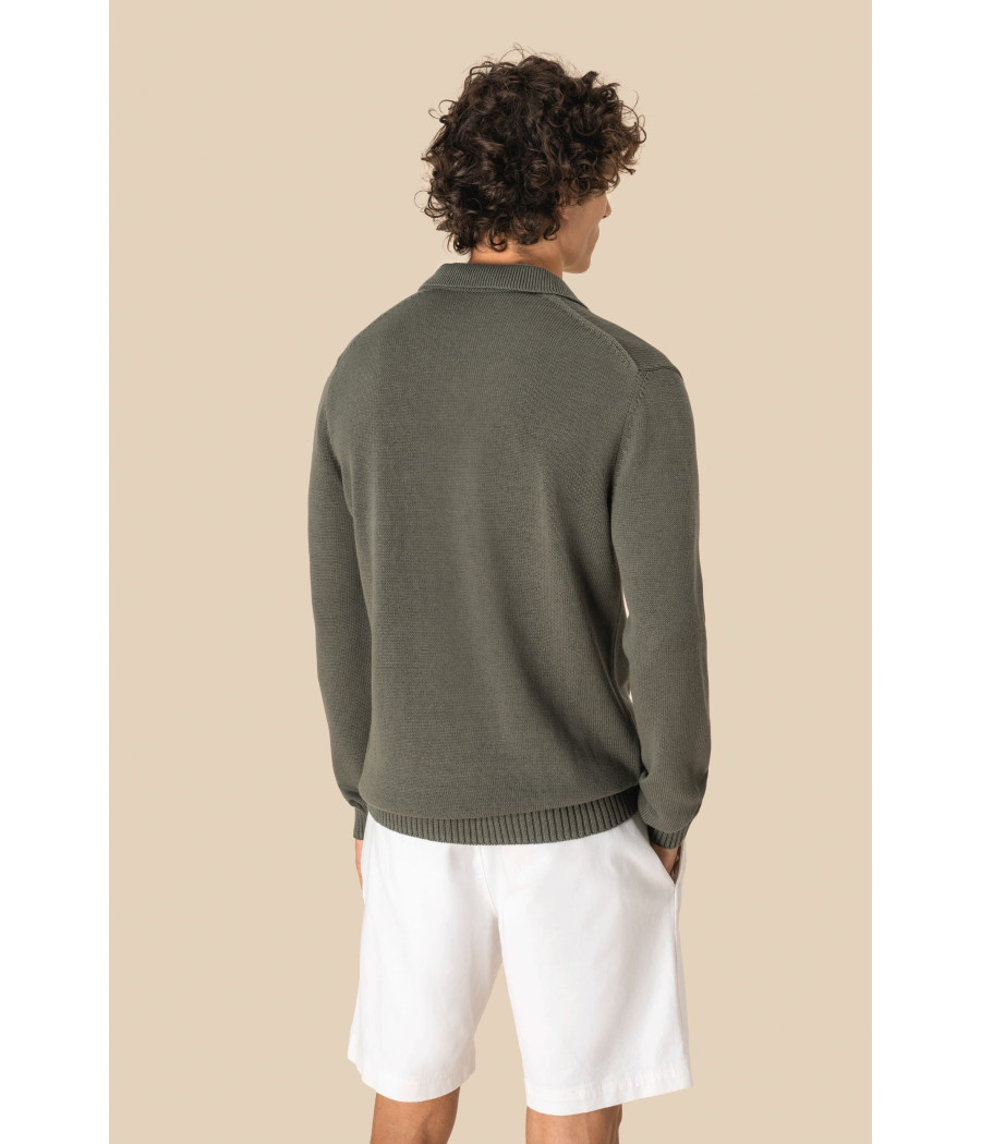 Pull homme à col polo