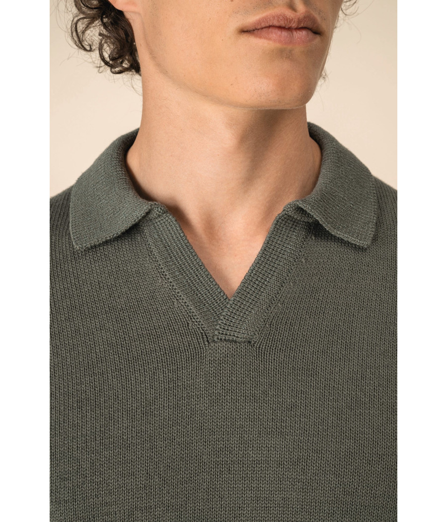 Pull homme à col polo