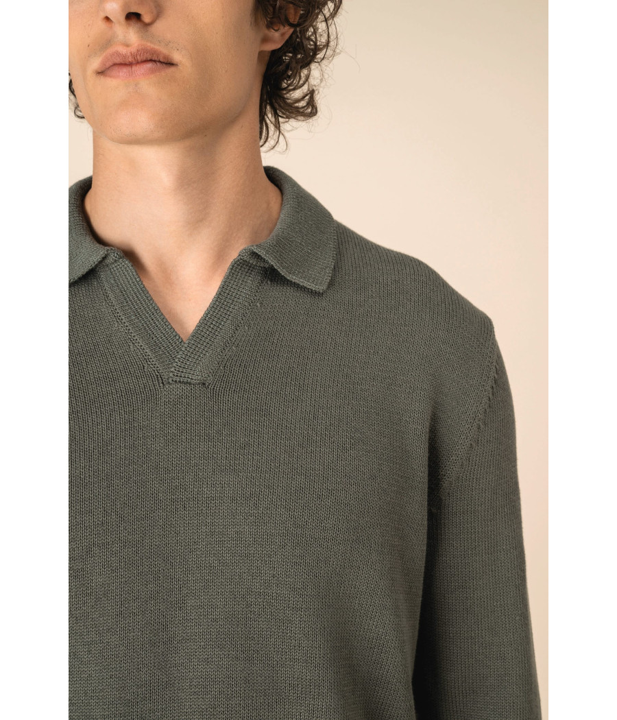 Pull homme à col polo