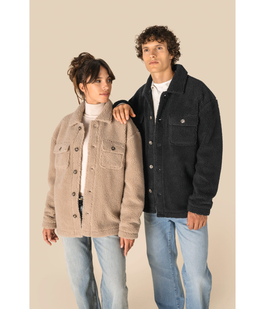 Surchemise à épaules tombantes en sherpa unisexe