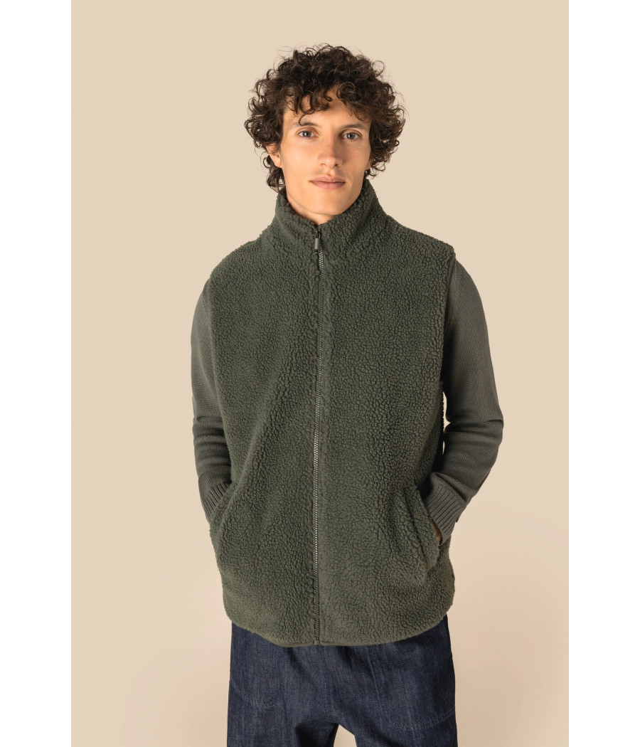 Veste sans manches en sherpa homme