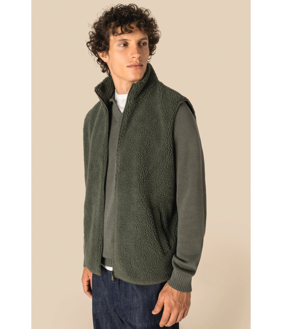 Veste sans manches en sherpa homme