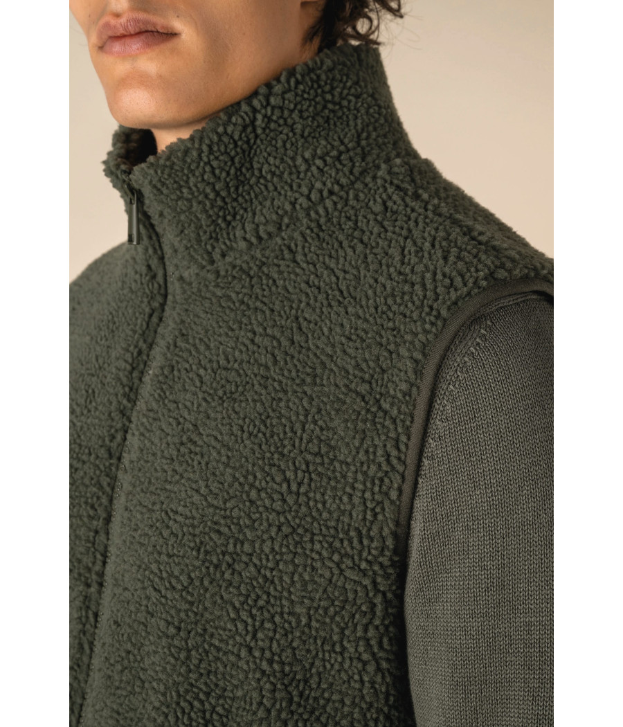 Veste sans manches en sherpa homme