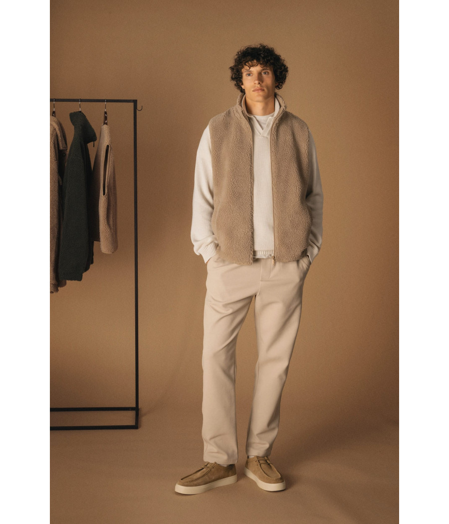 Veste sans manches en sherpa homme