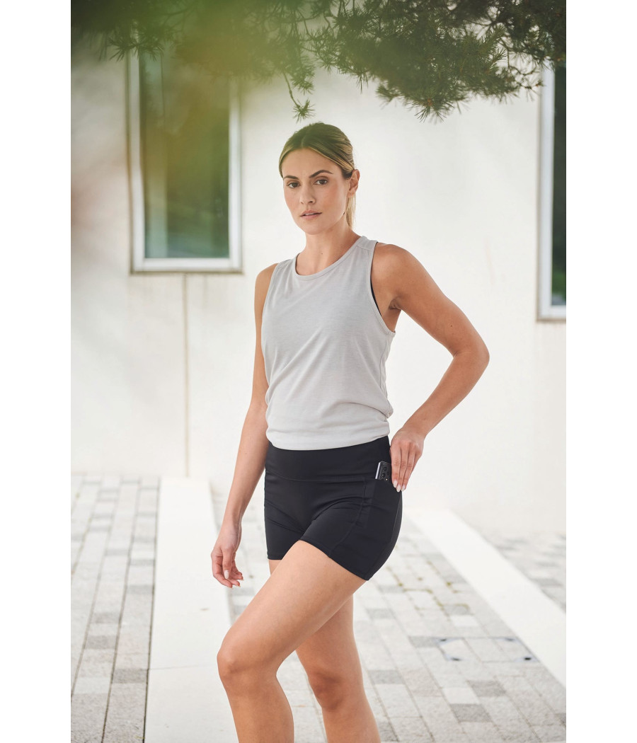 Short femme avec poche téléphone