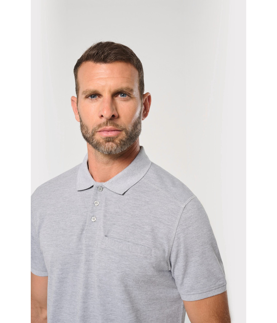 Polo unisexe écoresponsable avec poche poitrine