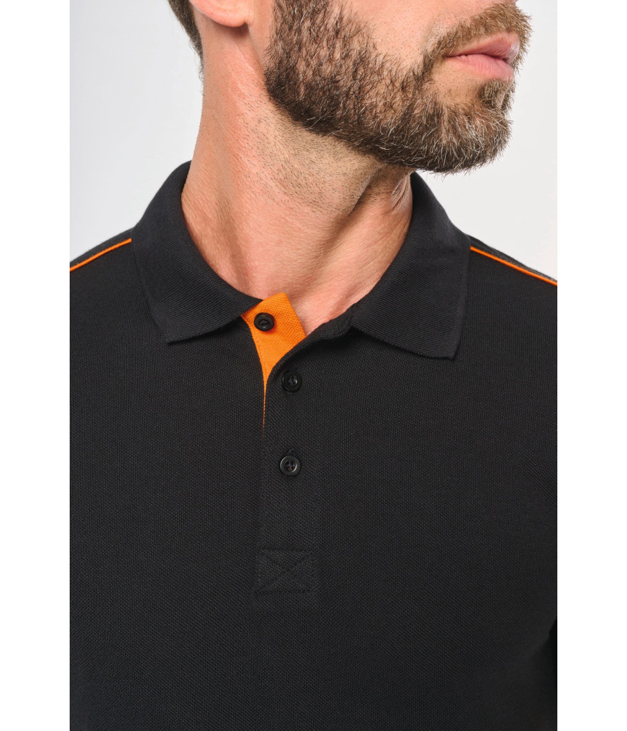 Polo Day To Day contrasté manches courtes homme