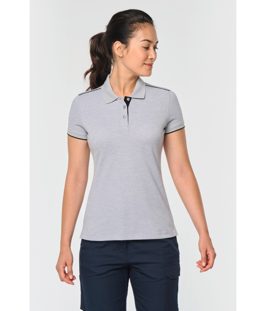 Polo Day To Day contrasté manches courtes femme