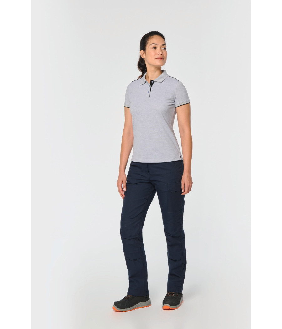 Polo Day To Day contrasté manches courtes femme