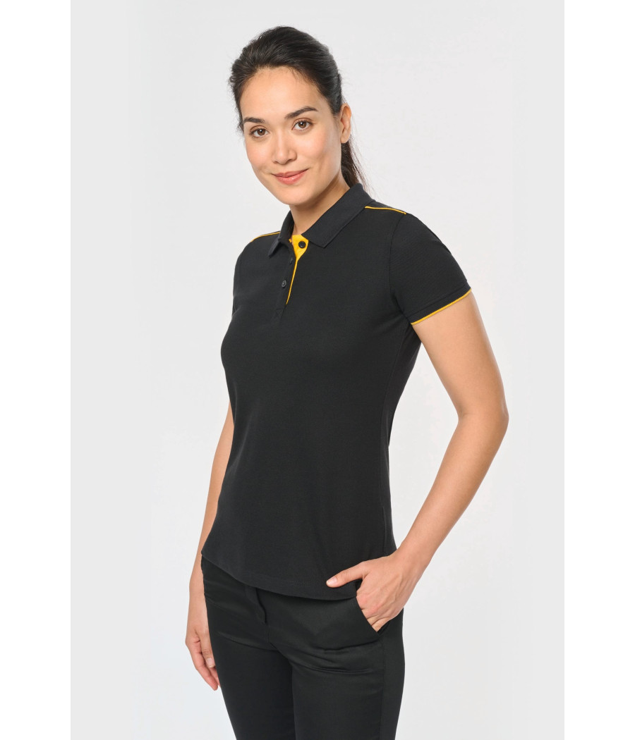 Polo Day To Day contrasté manches courtes femme