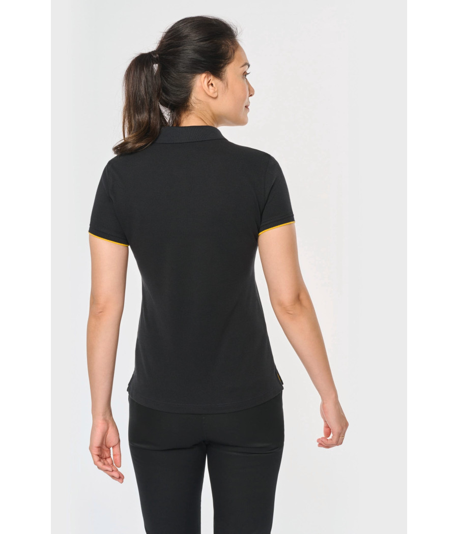 Polo Day To Day contrasté manches courtes femme