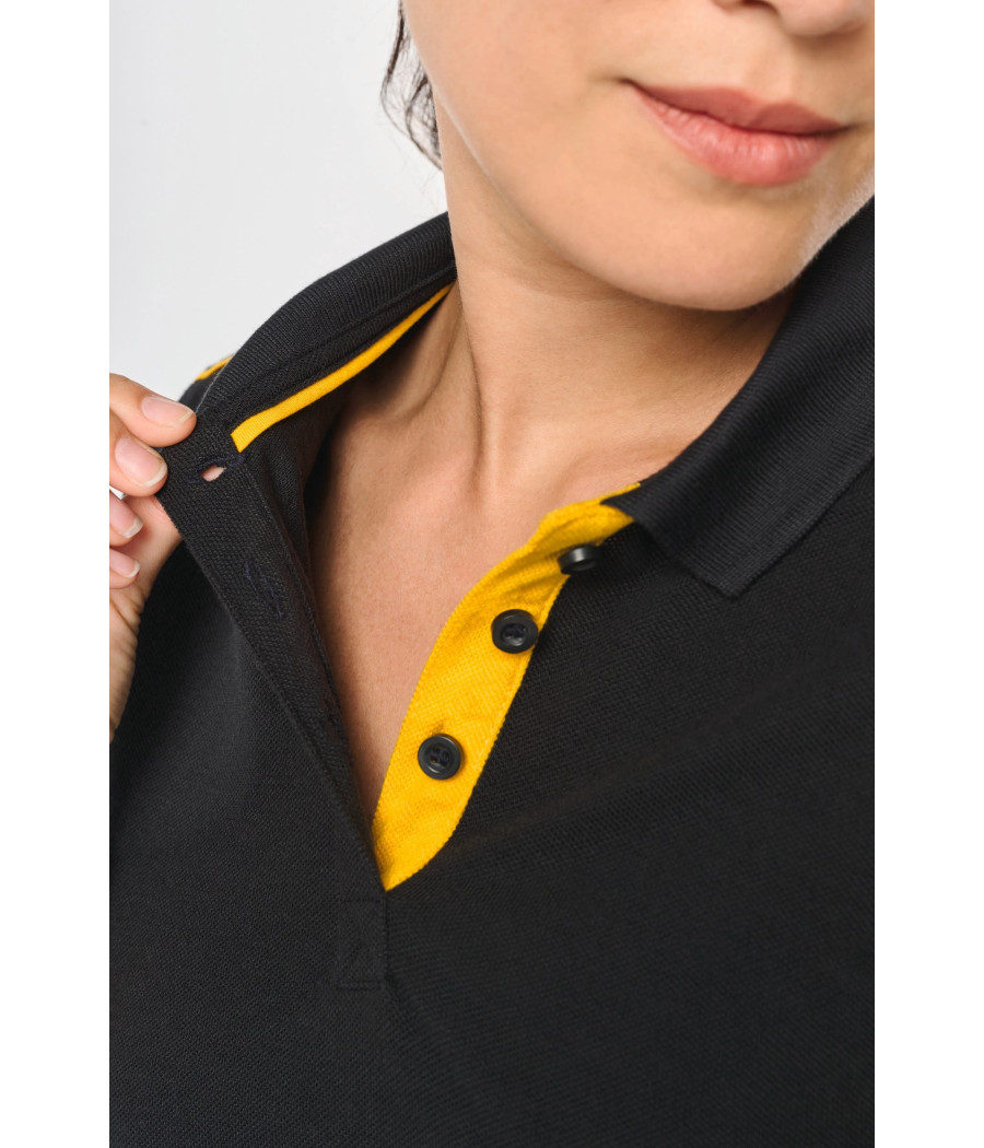 Polo Day To Day contrasté manches courtes femme
