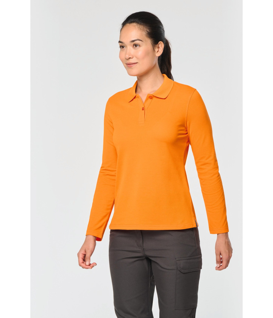 Polo manches longues femme